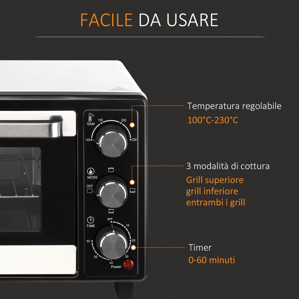 Fornetto Elettrico 16L ¨C Minimal ¨C Bianco 1400W