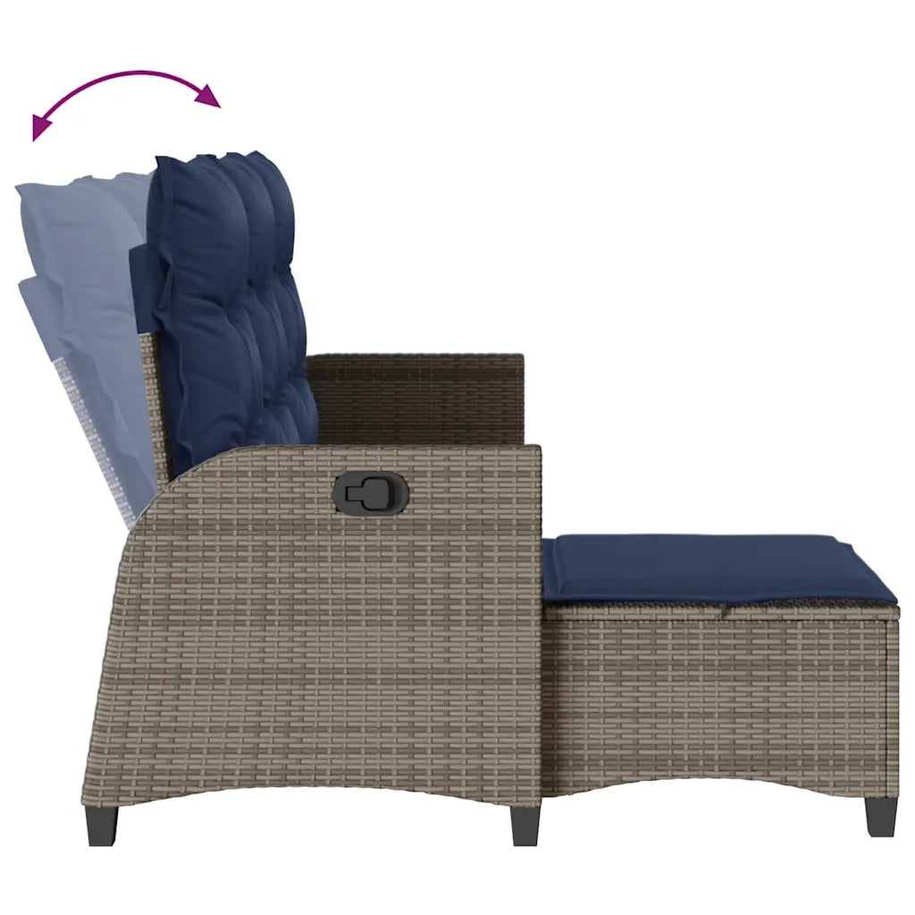 Set Divani da Giardino 3 pz con Cuscini a Forma di L Polyrattan 3328644