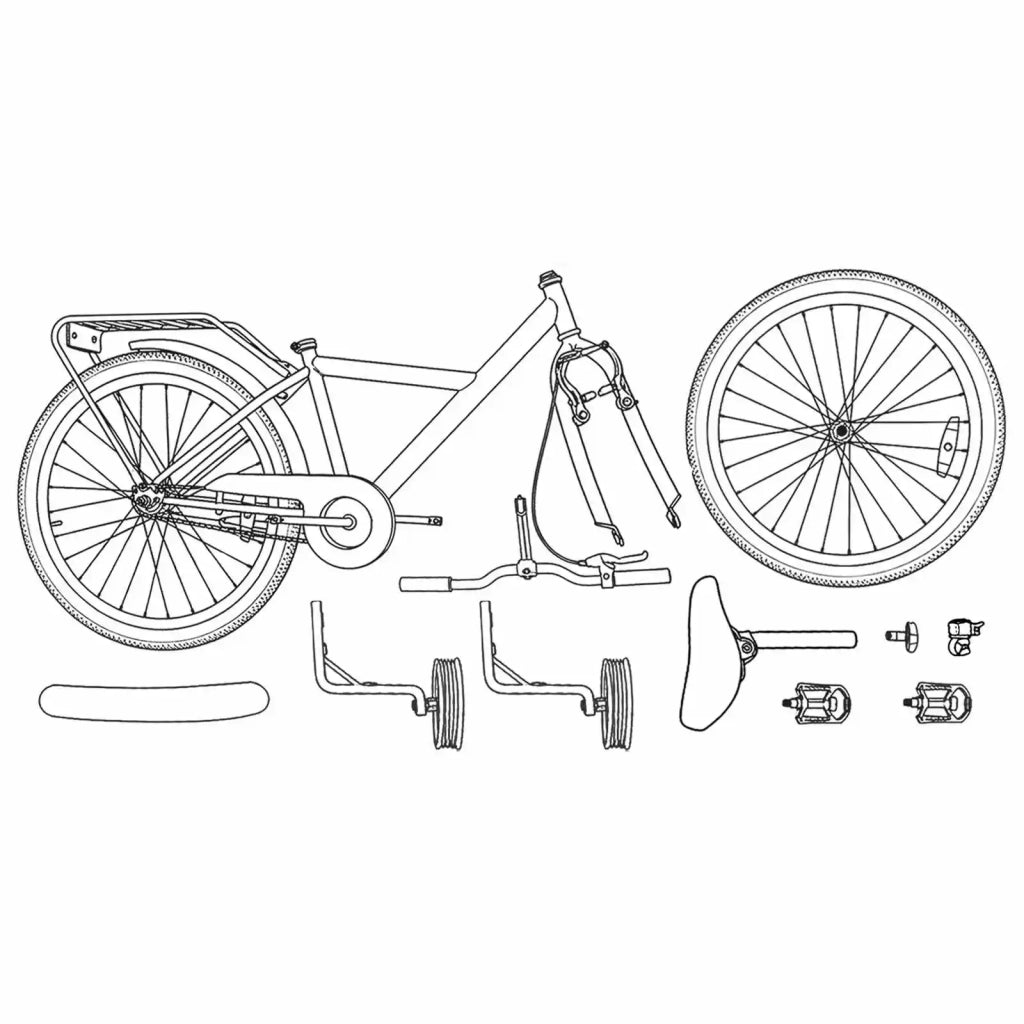 Bicicletta per Bambini 12 Pollici per bambini di 2-4 anni Nero 42009483