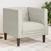 Poltrona Chesterfield Crema in Velluto 372680