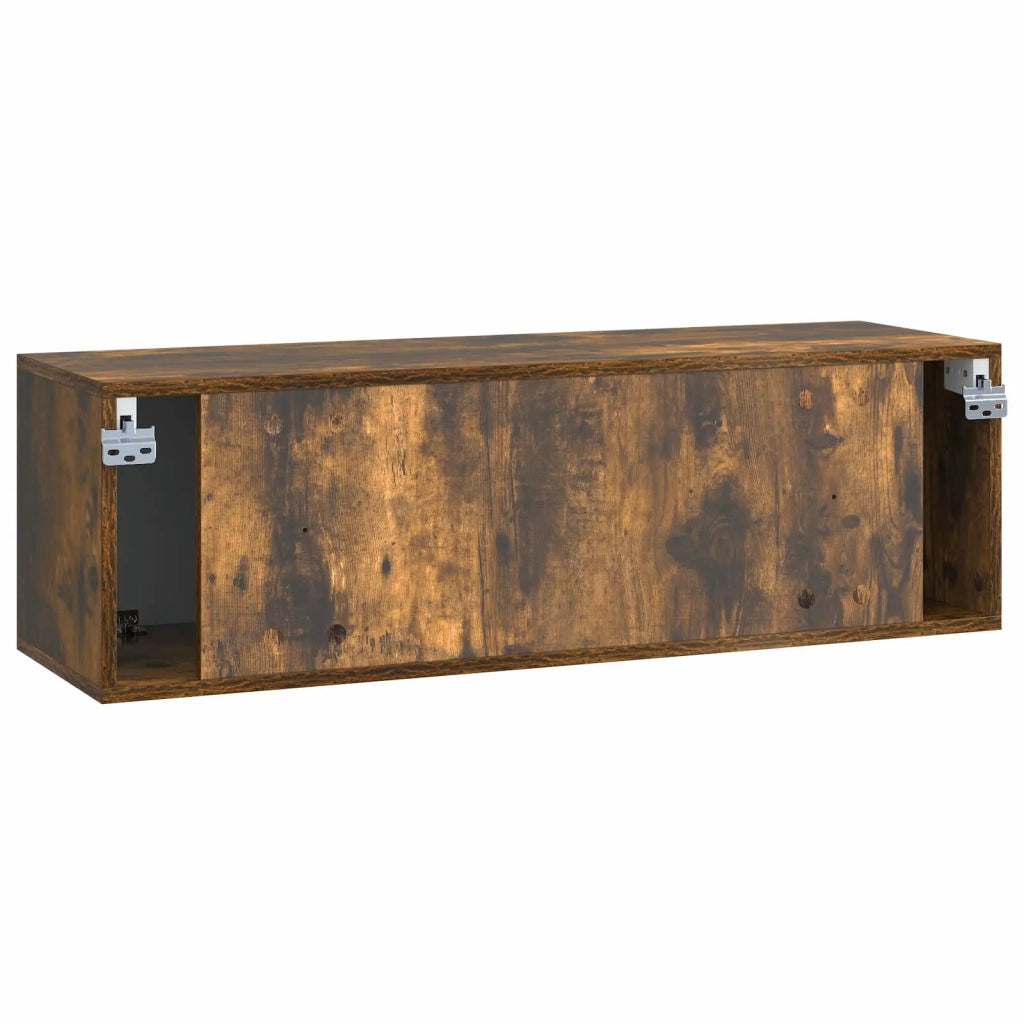 Mobile Porta TV da Muro-Credenza per TV sospesa Rovere Fumo 98 x 31 x 30 cm 290121