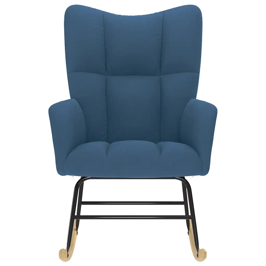 Sedia a Dondolo Blu in Tessuto 4016797