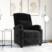 Poltrona Reclinabile Nera in Velluto 342405