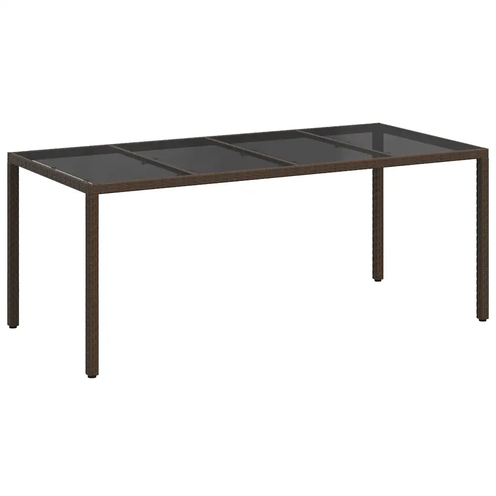 Tavolo da Giardino Marrone 190 x 90 x 75 cm polyrattan 362546