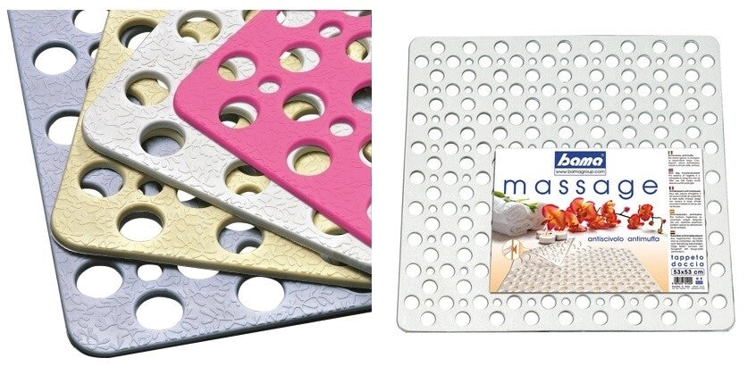 Tappeto da doccia bagno colore crema 53 x 53 cm bama