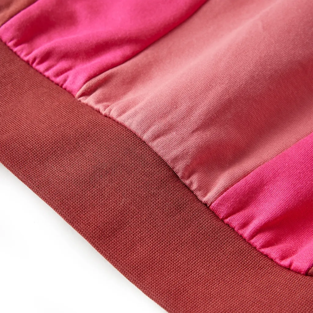 Felpa da Bambino Color Block Rosa e Henn¨¦ 104