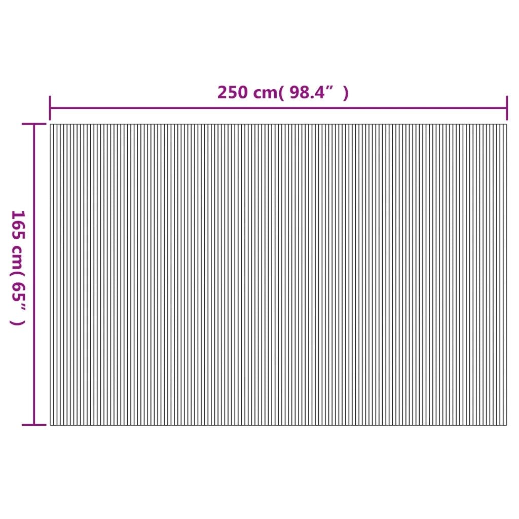 Divisorio Ambienti | Divider per stanze | Paravento Nero Larghezza 250 cm Altezza 165 cm in Bamb¨´