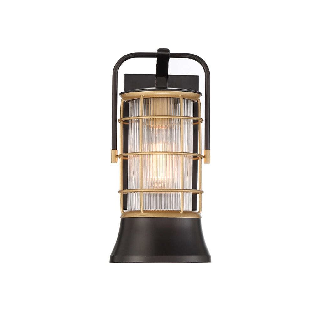 Applique esterna industriale bronzo oro E27 IP44 Quintiesse