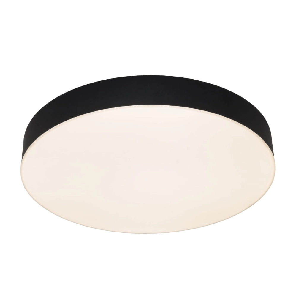 Plafoniera LED moderna nera tonda Ø30 IP44 24W Maxlight