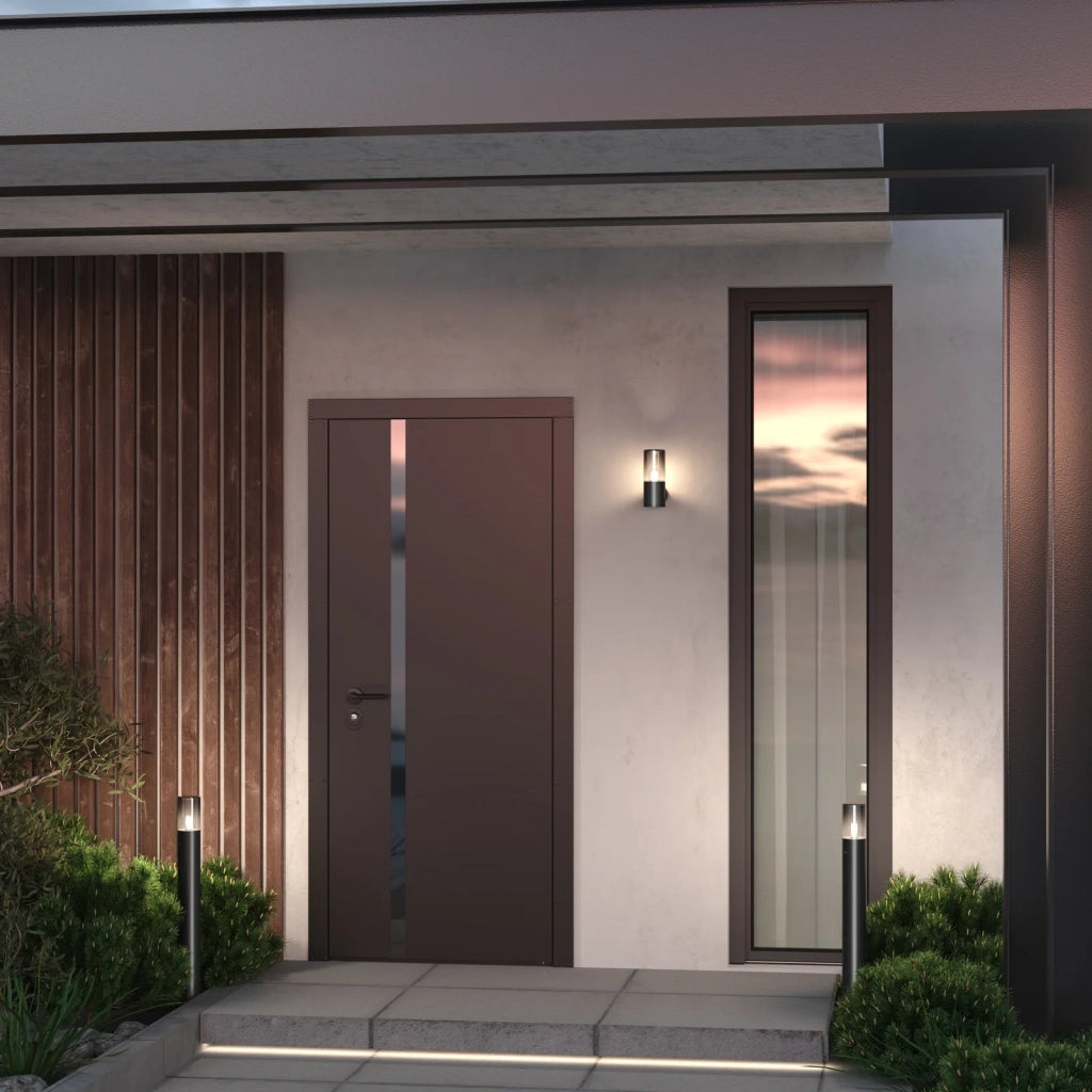 Maytoni Applique moderna Amas 1 luce E27 IP54 grafite alluminio vetro