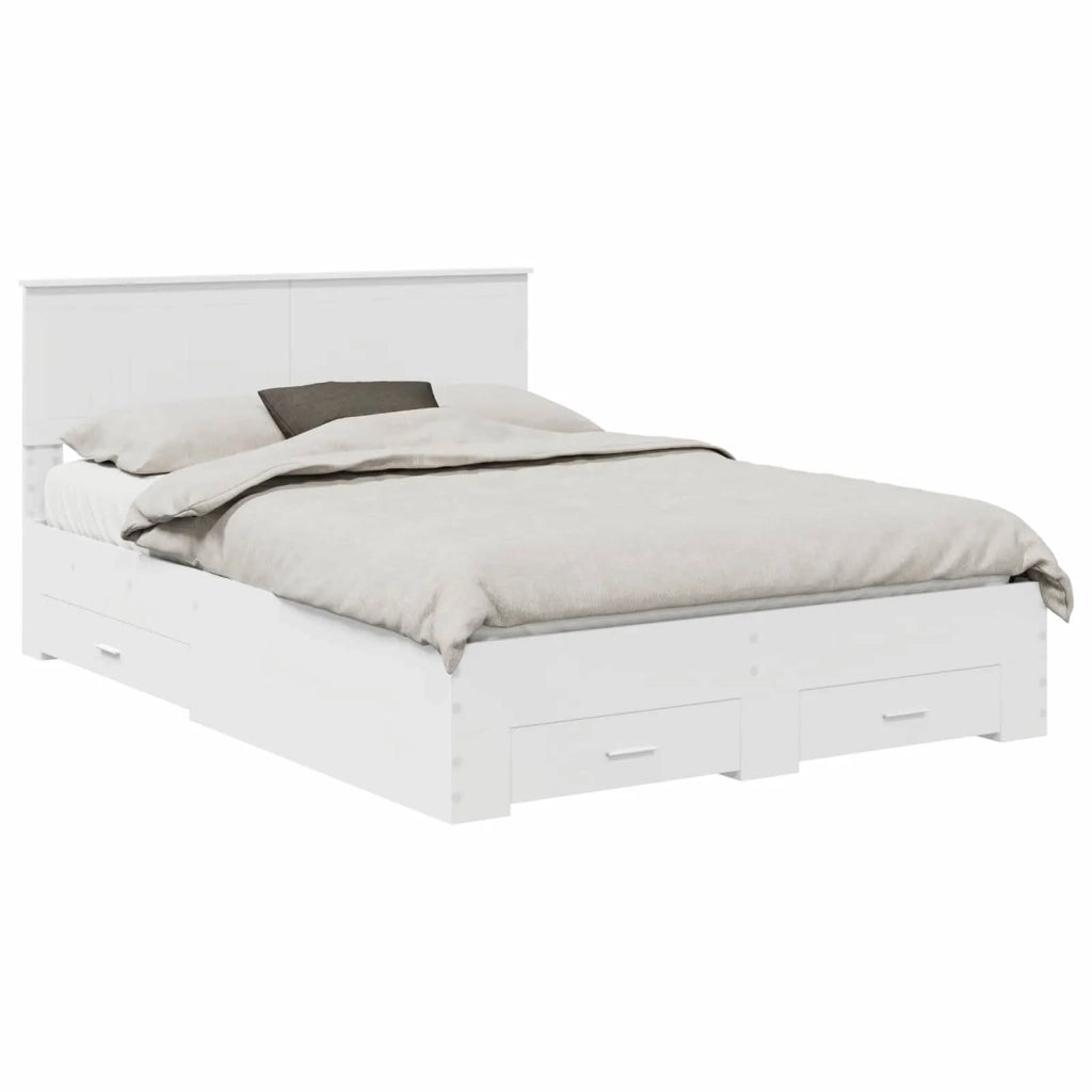 Struttura del letto Bianco 140 x 200 cm Legno multistrato 3410886