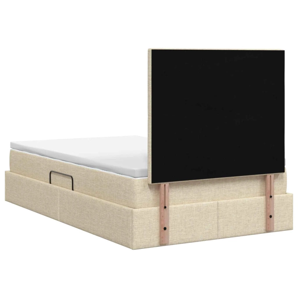 Letto con contenitore LED e materasso Crema 120 x 190 cm 3459934
