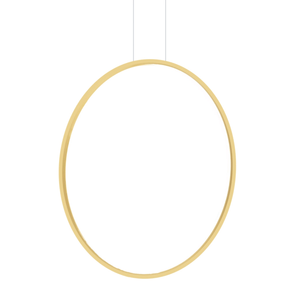 Lampada sospensione LED anello oro Milagro Saturno 46W