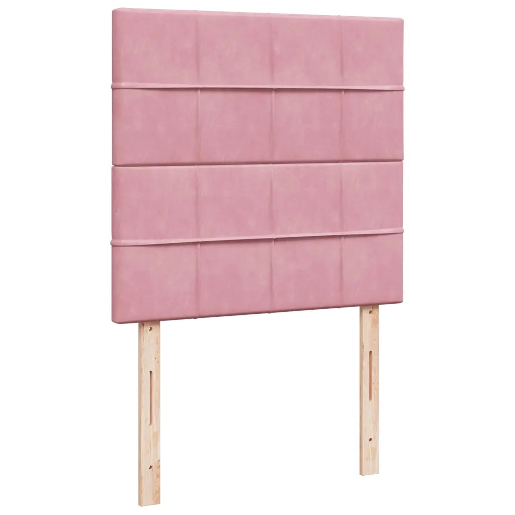 Giroletto a Molle con Materasso Rosa 100x200 cm in Velluto 3290839