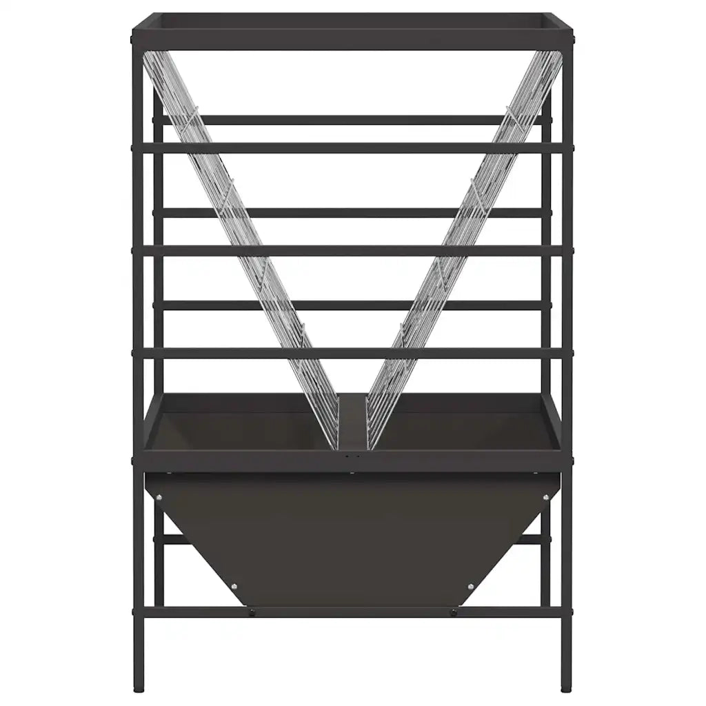 Mangiatore per Bestiame Nero 100 x 60 x 90 cm 874657