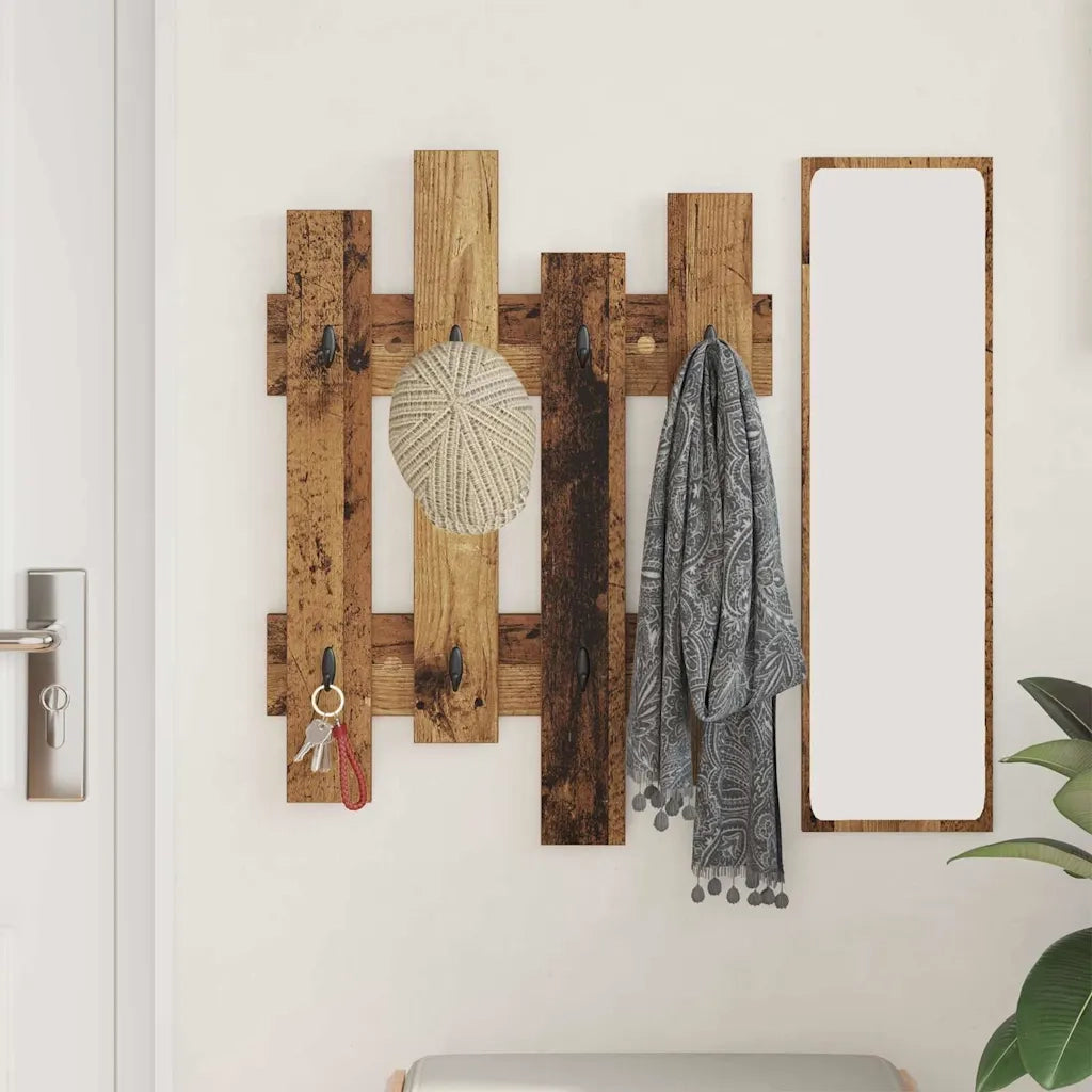 Appendiabiti a muro Legno vecchio 60 x 3 x 82 cm 874481