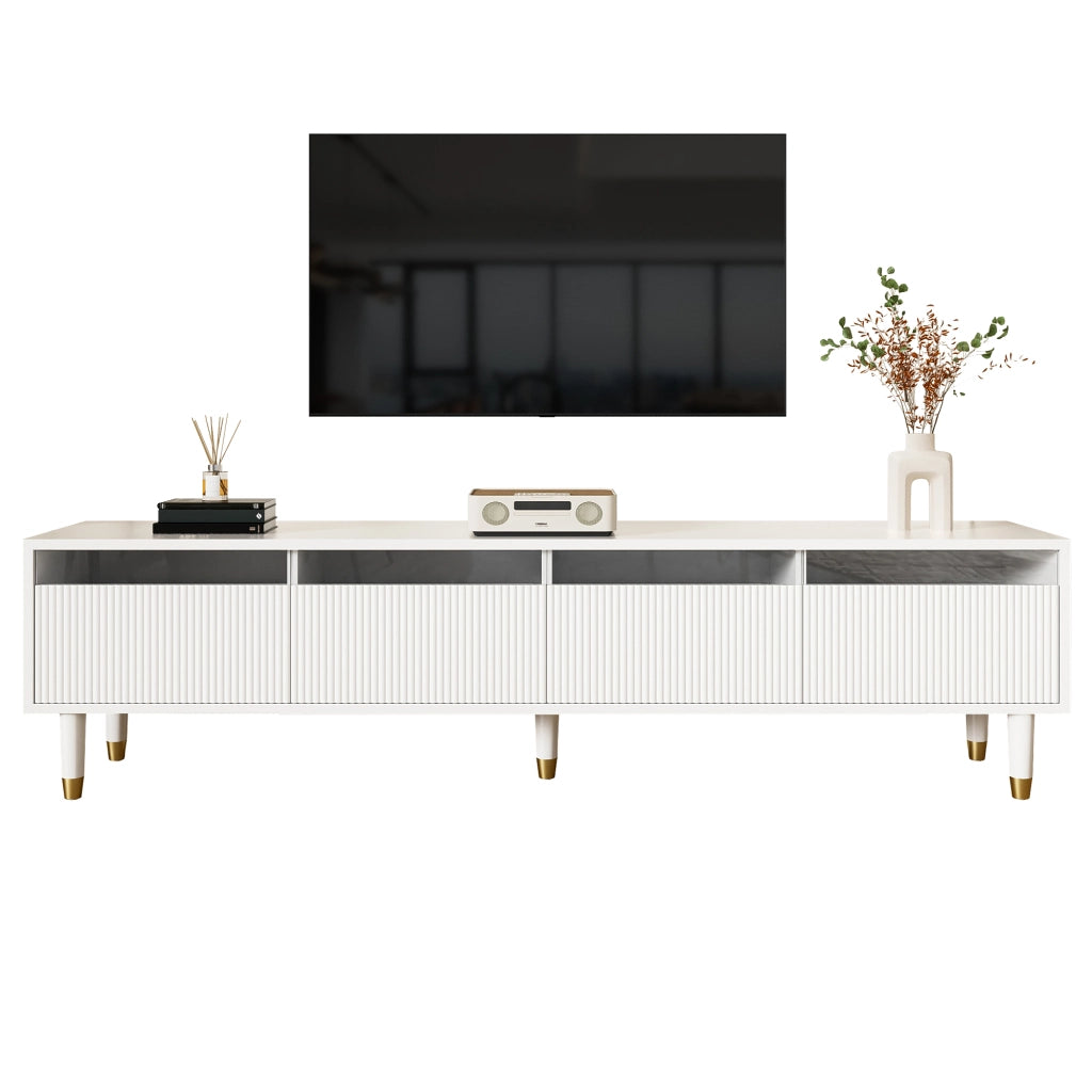 Cassettiera per TV bianca 178 cm in MDF