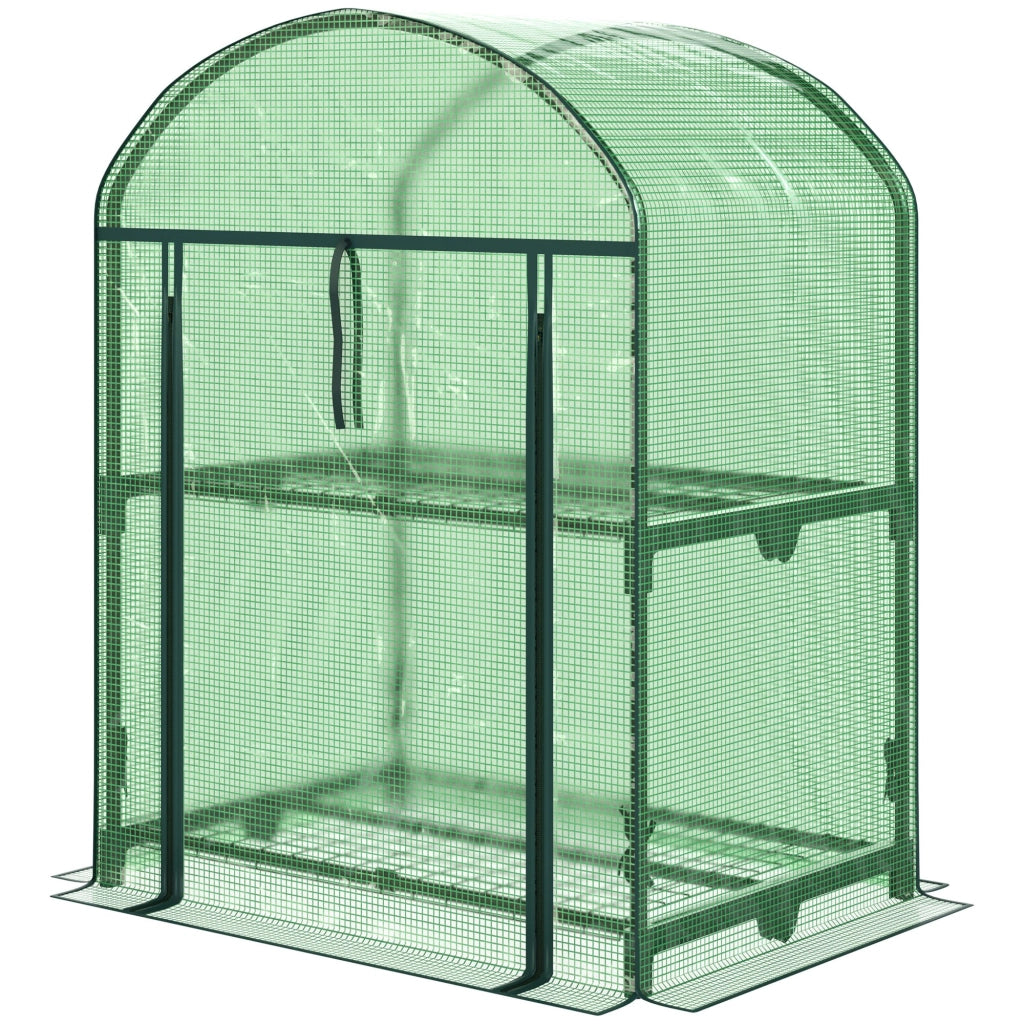 Serra da Giardino con Ripiani ¨C Minimal ¨C Verde, Metallo, 69x49x92cm