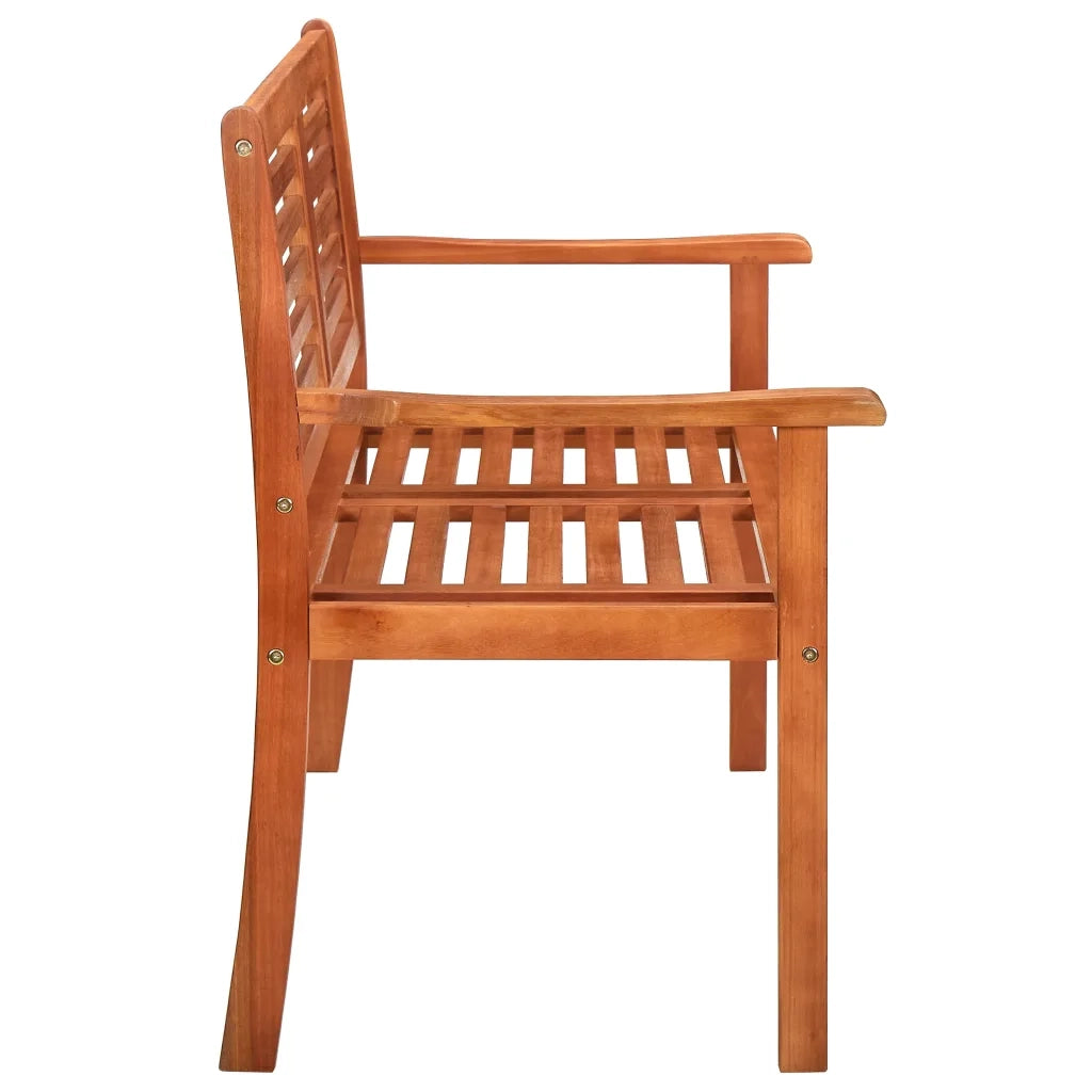 Panchina da Giardino 2 Posti e Cuscino 120cm Massello Eucalipto 3060971
