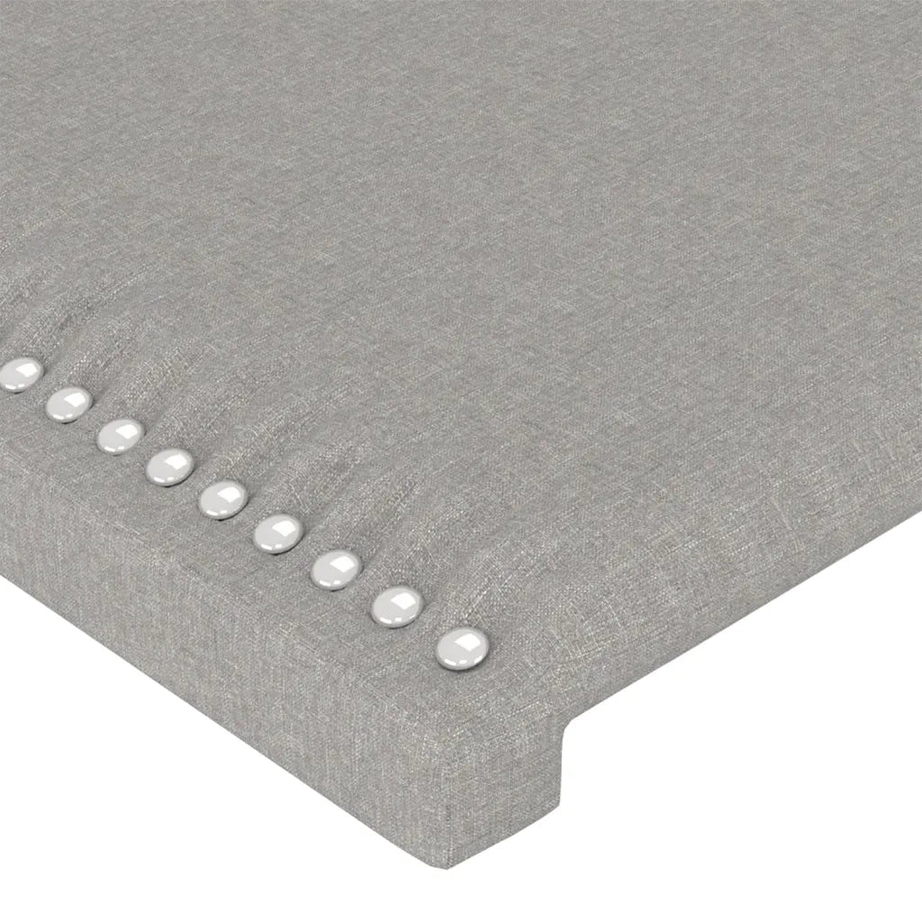 Testiera ad Orecchio-Testata con Orecchie Grigio Chiaro 183x23x78/88 cm in Tessuto 613192