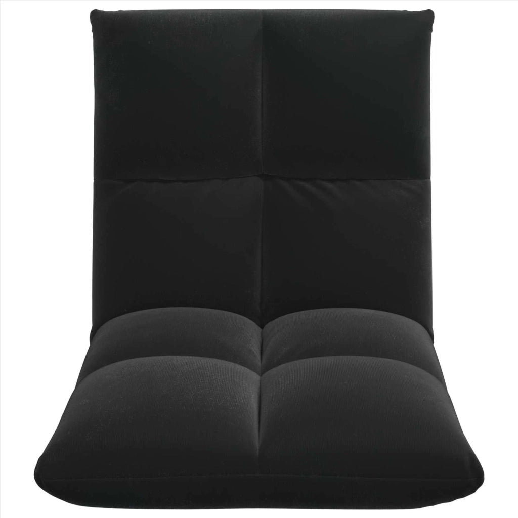 Sedia da Pavimento Nero 50 x 61 x 57 cm Velluto 42028155