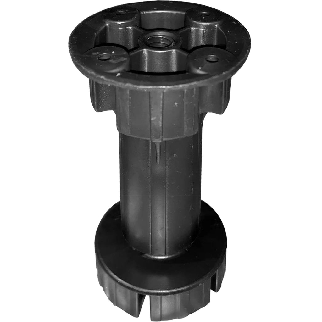 PIEDINO REGOLABILE PLASTICA D30X100MM NERO CF 4 PZ- 1,0 confezione