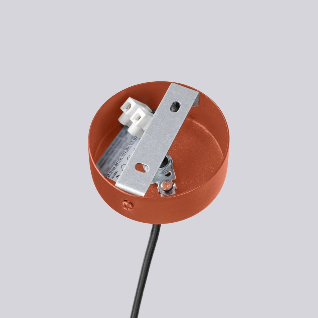 Lampadario HALO 6 rosso ocra