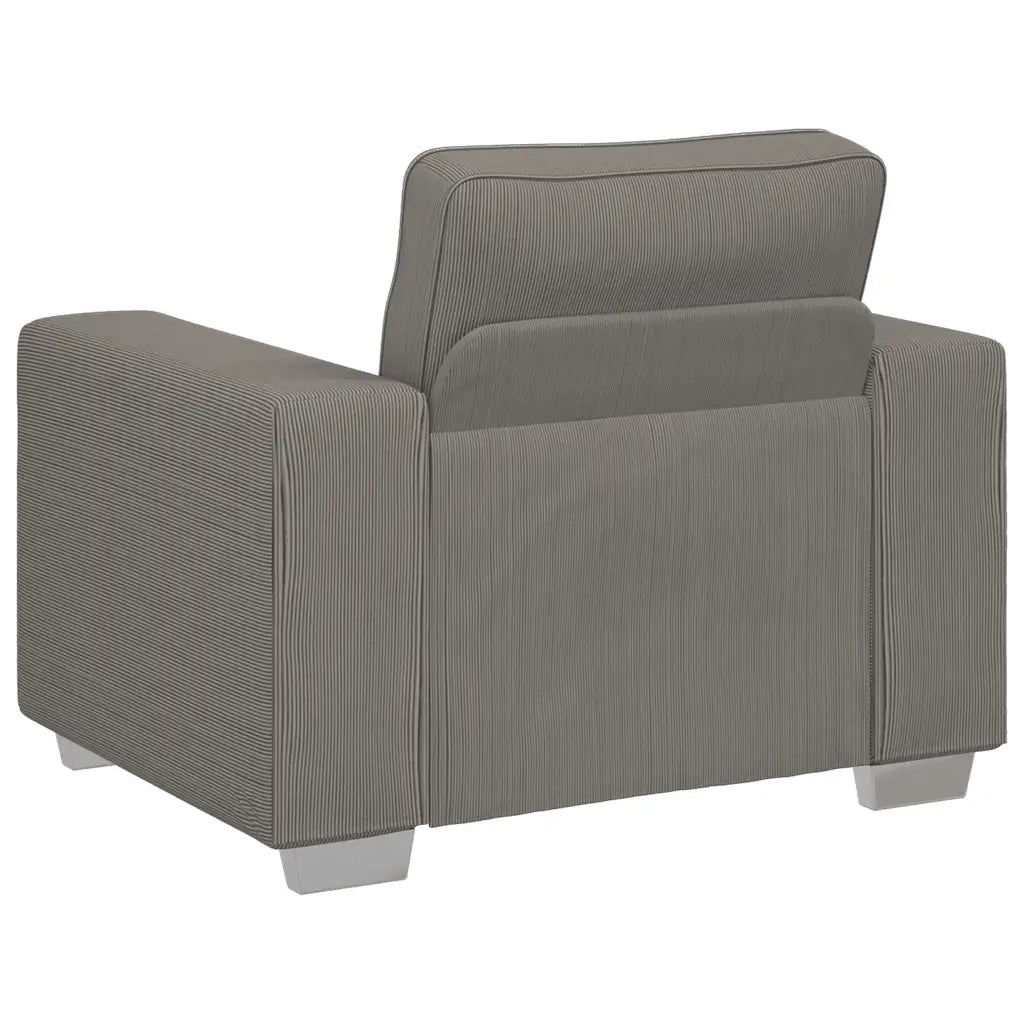 Divano Sedia-Poltrona-Sofa Relax Grigio Chiaro 60 cm Tessuto di Velluto a Coste