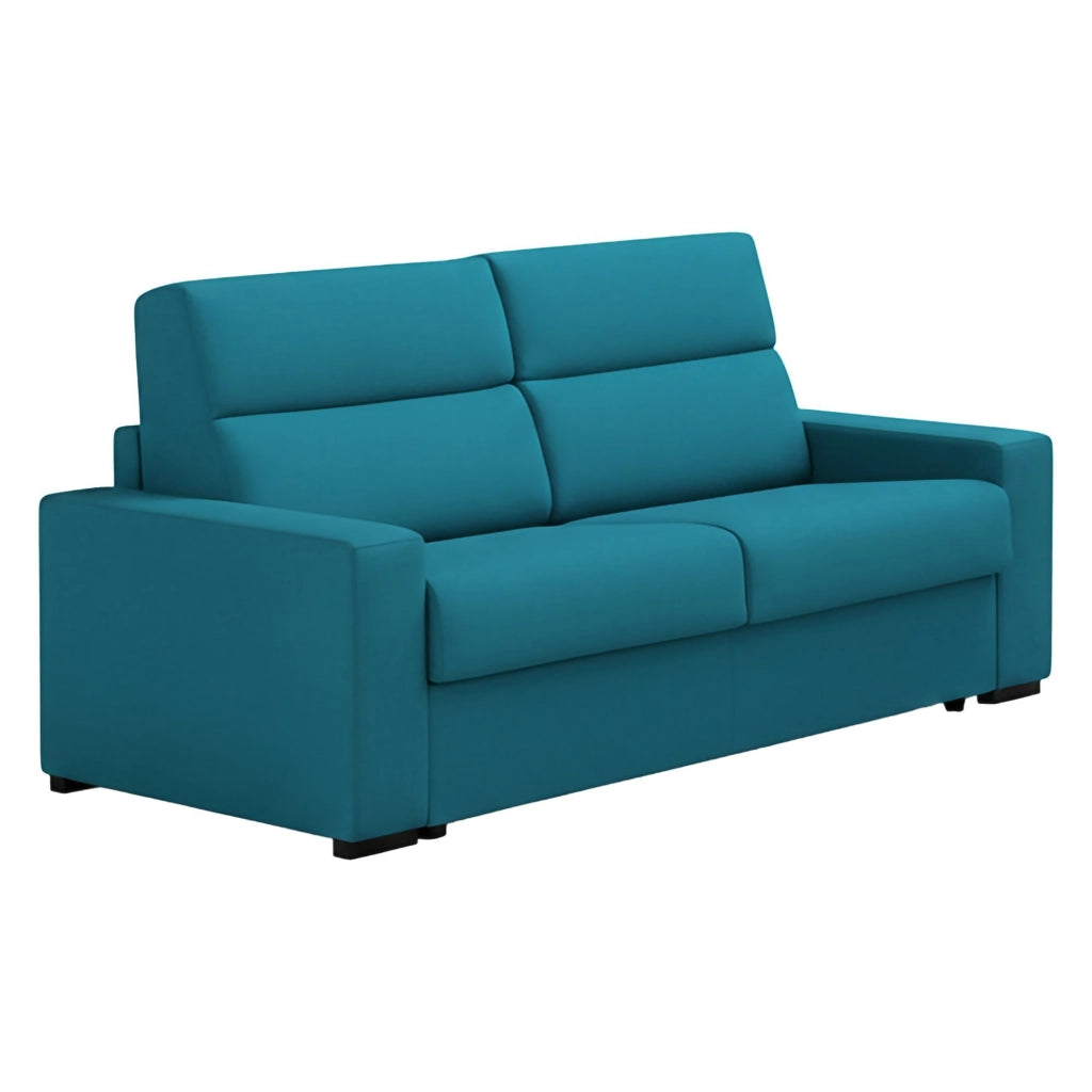 Marcon, Divano Letto 3 Posti Sfoderabile Made in Italy, 220x95 cm Azzurro