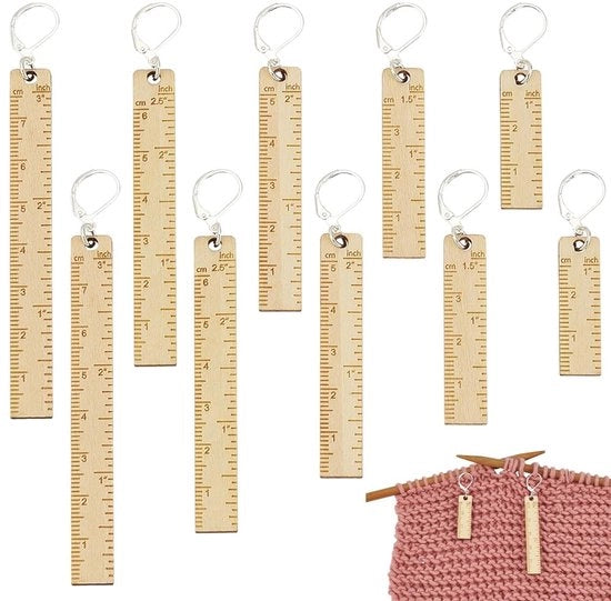 Set di 10 Marcatori a Legno per Aghi e Quilting
