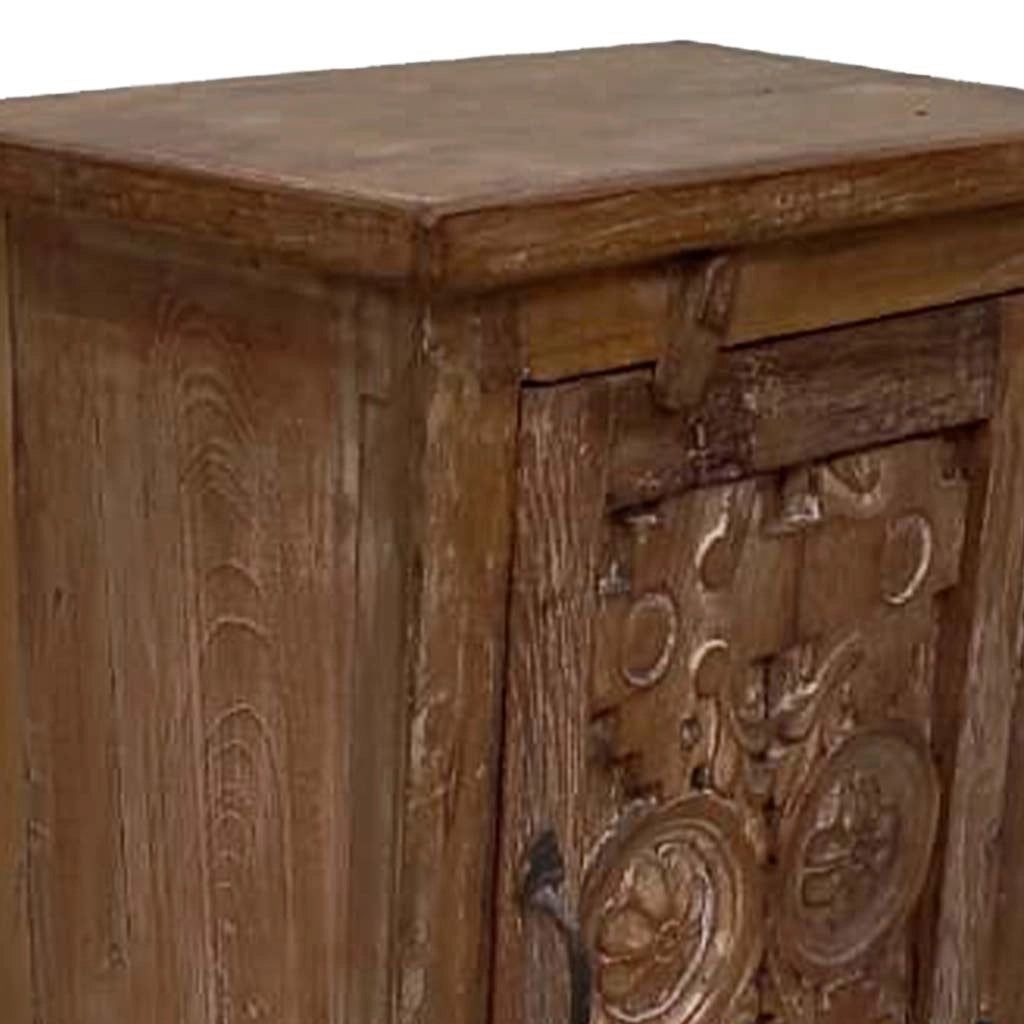 Comodino in legno fatto a mano48x28x64h cm