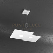PLATE SOSPENSIONE 2 LUCI BIANCO 1129-S2 R-BI