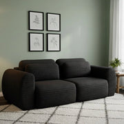 Golgi, Divano Letto 2 Posti Contenitore, 266x121 cm Nero
