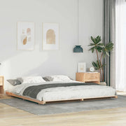 Struttura del letto Marrone 200 x 210 cm Pino massello 873118