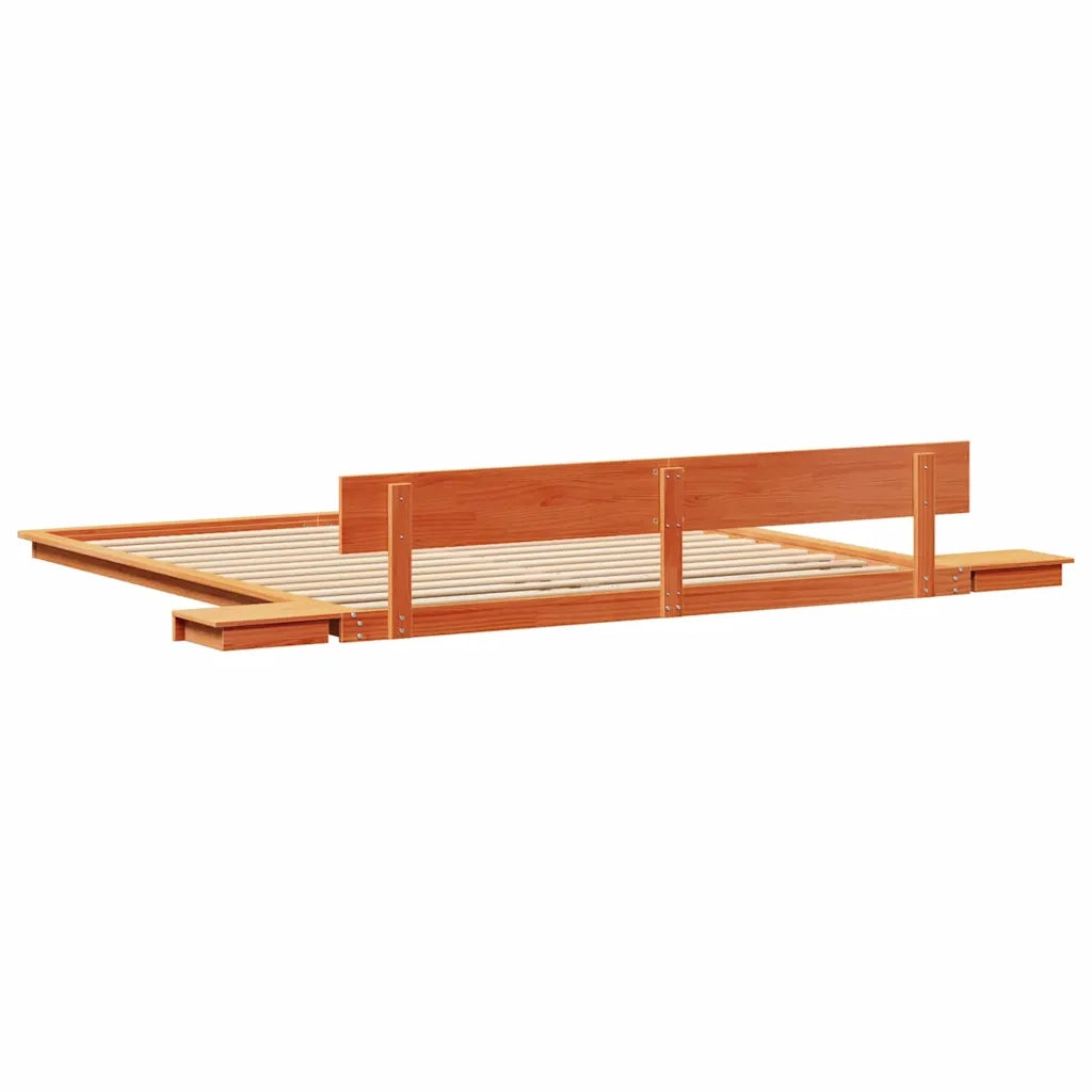 Struttura del letto-Giroletto Marrone 200 x 200 cm legno 174532