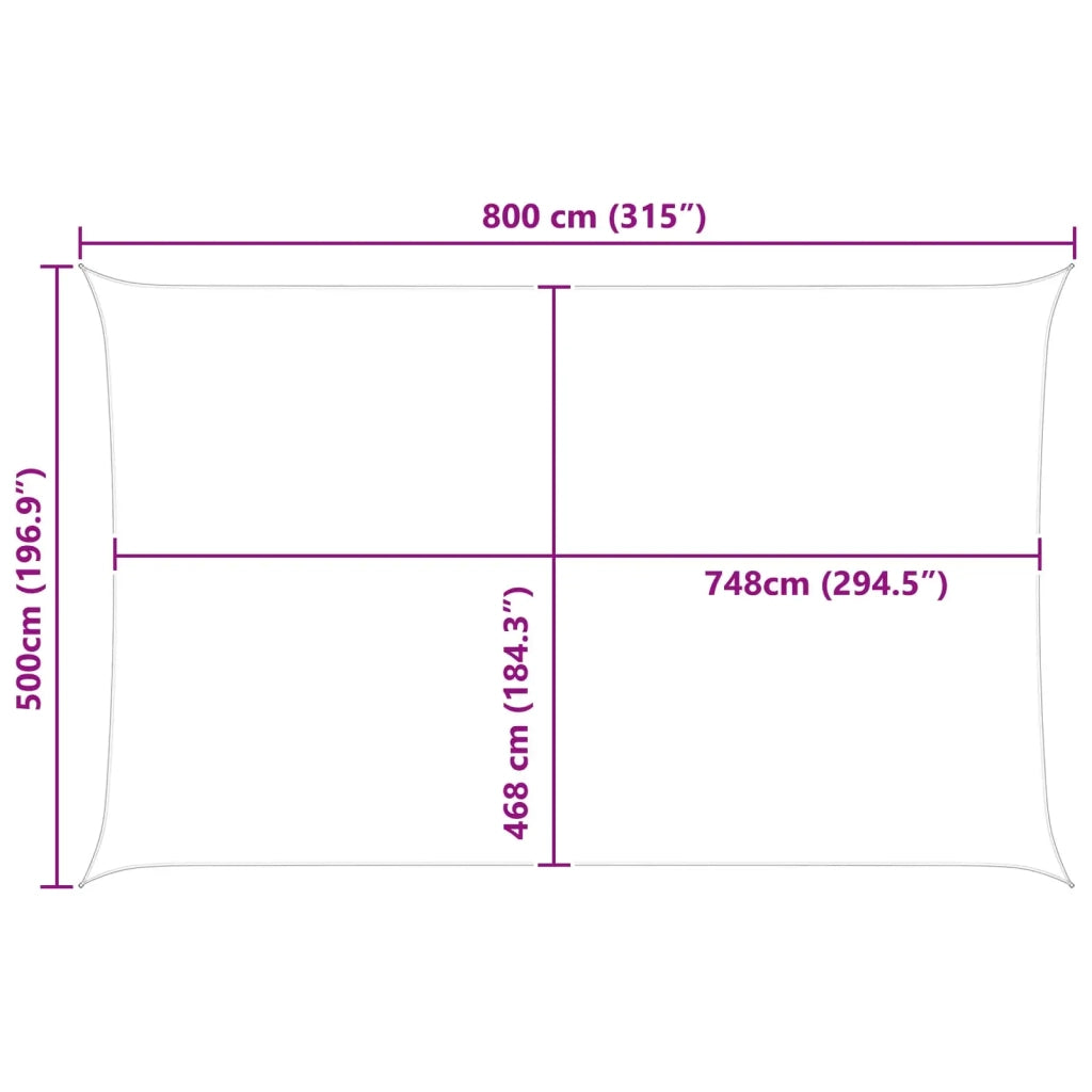 Vela Parasole | Telo Ombra | Vela da ombra solare Giallo e Bianco 8 x 5 m