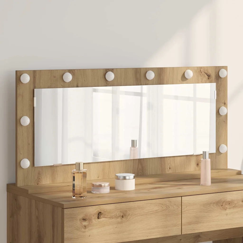 Specchio da Vanit¨¤-Specchio da Trucco Rovere artigianale 100 x 45 x 18 cm