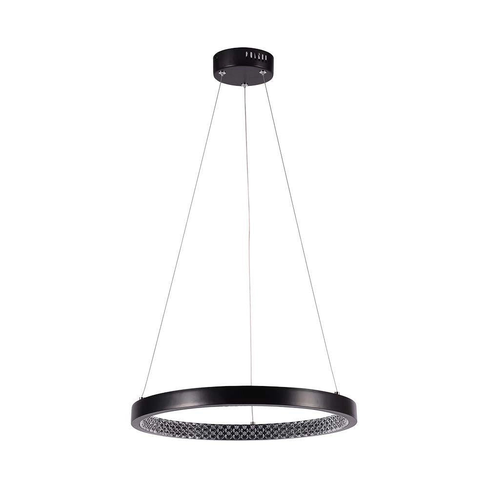 Lampada a sospensione LED anello nera 3000K V-TAC VT-7823