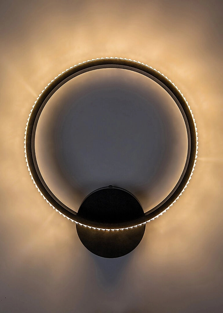 Applique da parete anello LED nero 15W Grete Rabalux