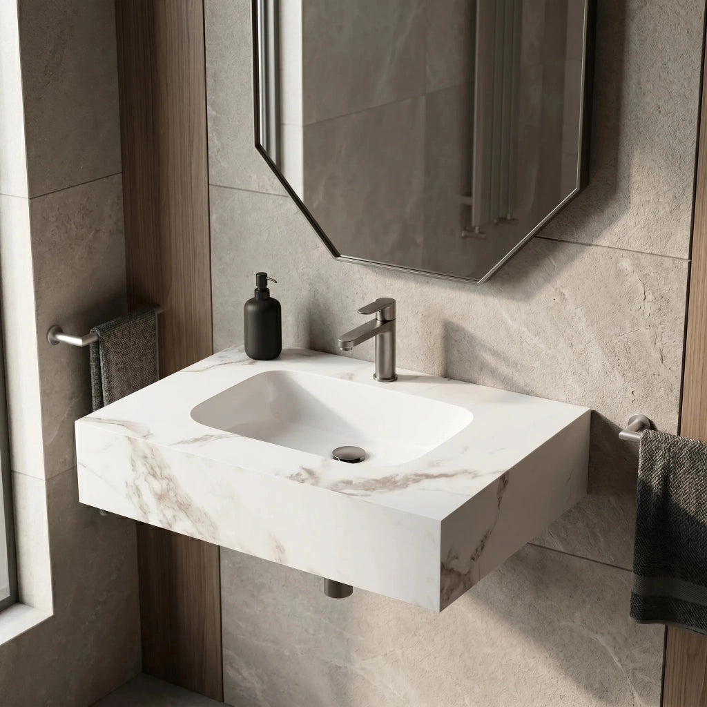 Lavabo Sospeso Rea Aresa Cold Jade 70