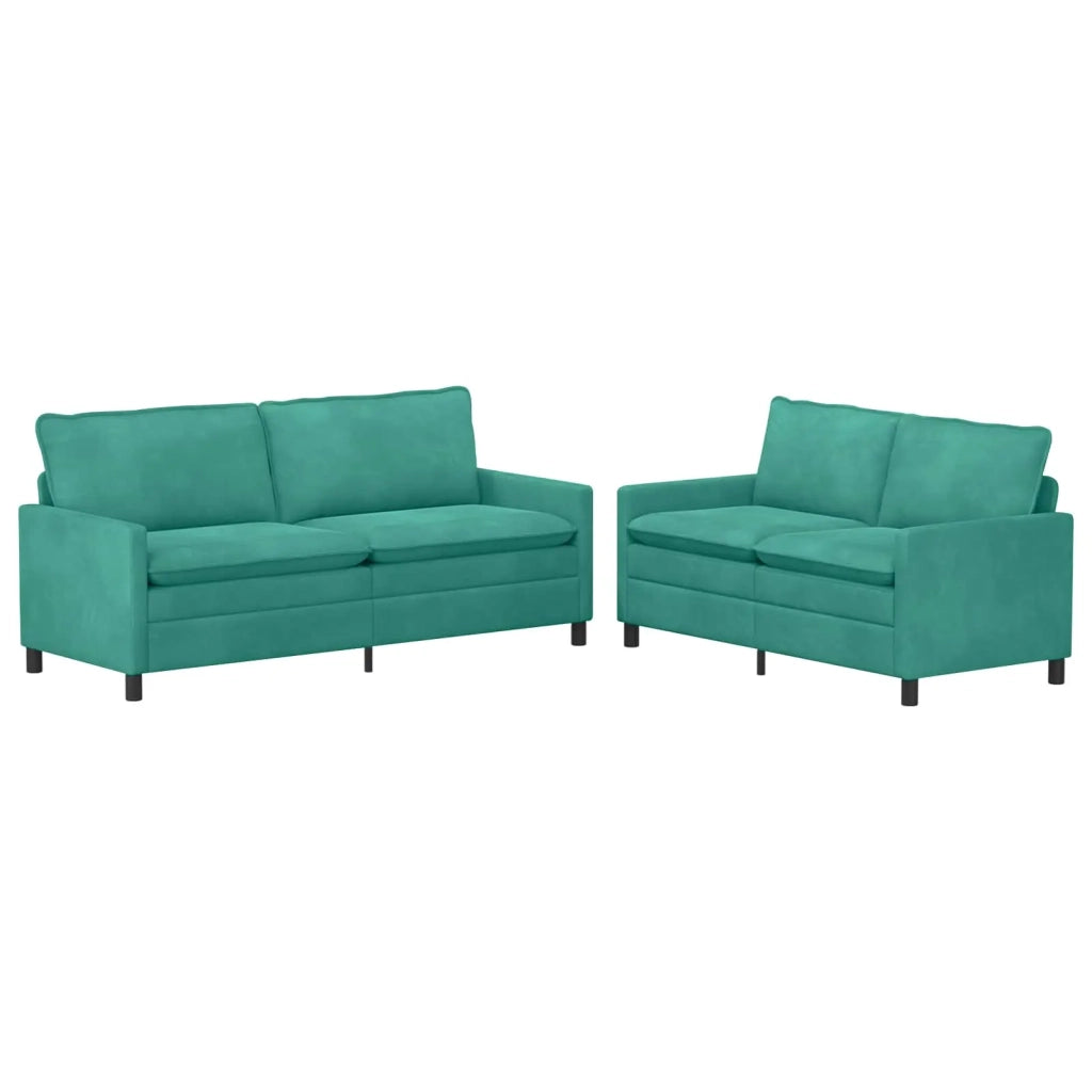 Set di divani 2 pcs Turchese Velluto 3417154