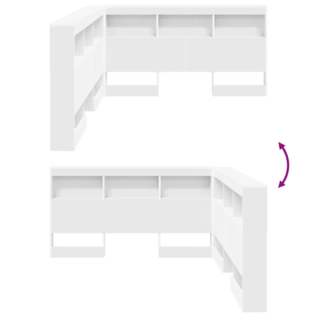 Testata contenitore Bianco 140 cm Legno multistrato 3335541