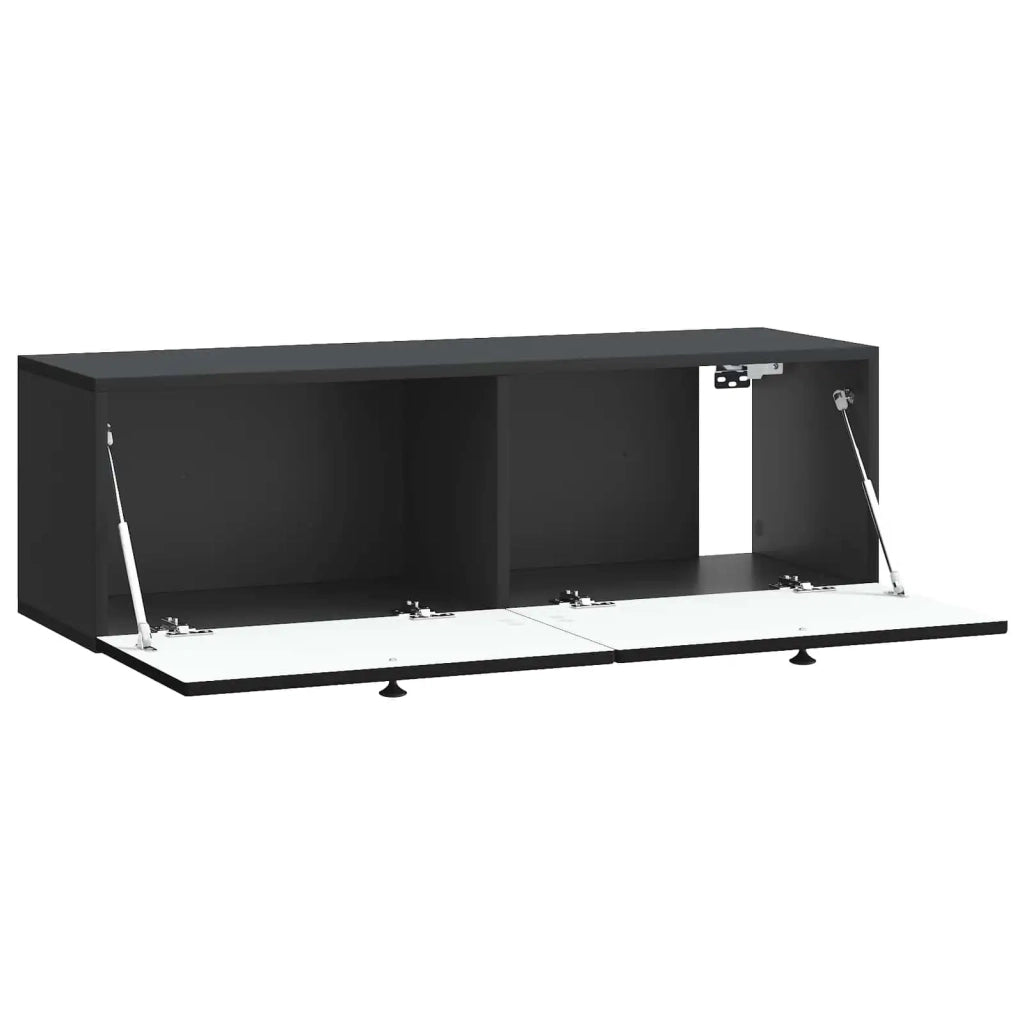 Mobile Porta TV da Muro-Credenza per TV sospesa Montaggio a parete Nero 98 x 31 x 30 cm 531606