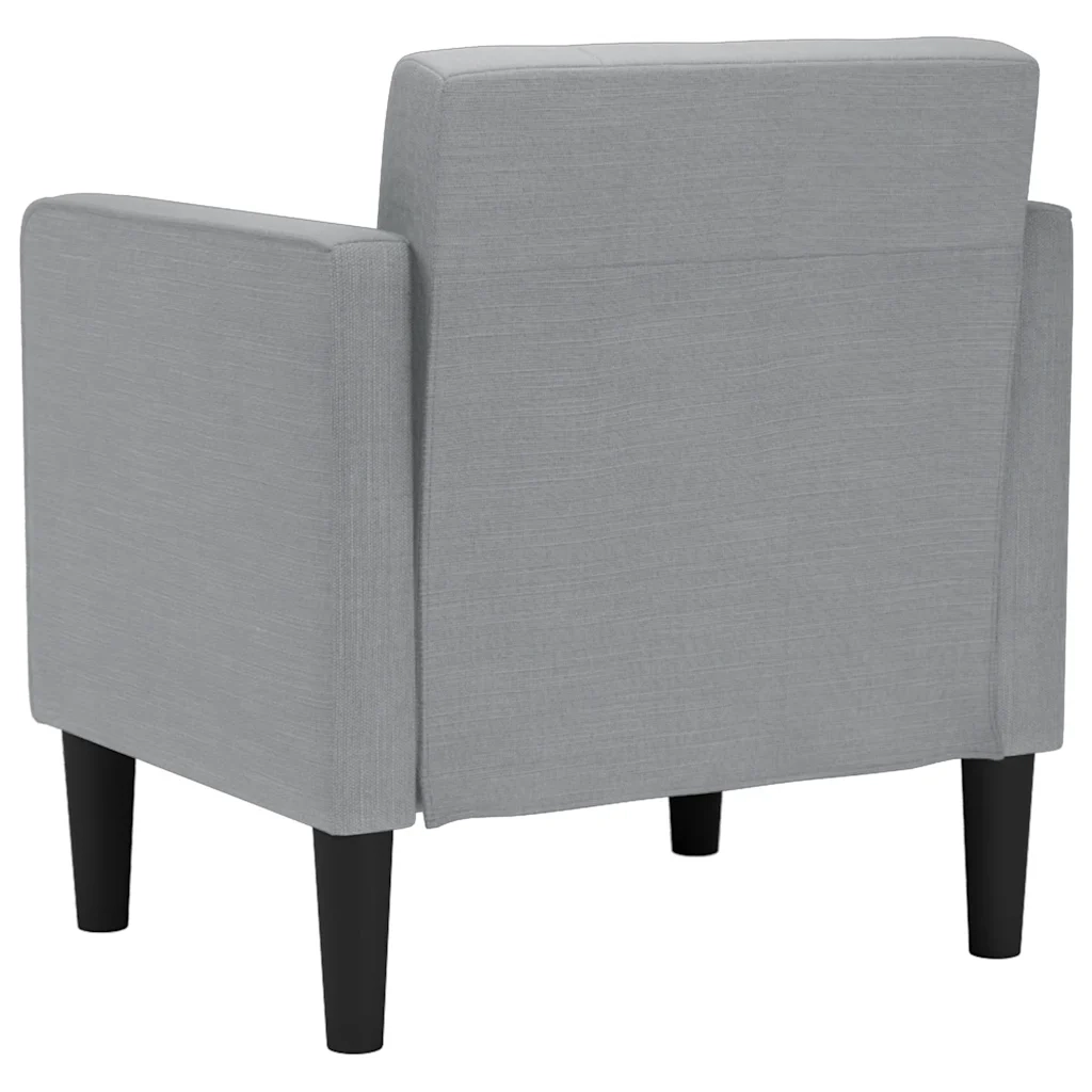 Divano Sedia con Braccioli Grigio Chiaro 53 cm in Tessuto 4100543