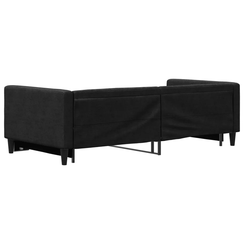 Divano letto | Sof¨¤ letto | Letto singolo Estraibile Nero 90x200 cm in Tessuto