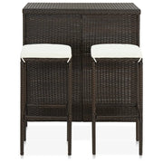 Set da Bar 3 pz in Polyrattan Marrone 313470