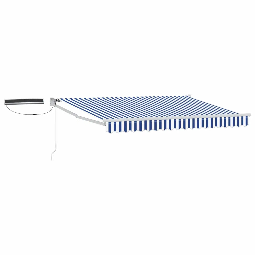 Tettuccio Elettrico Retrattile Blu e Bianco 3 x 2 m