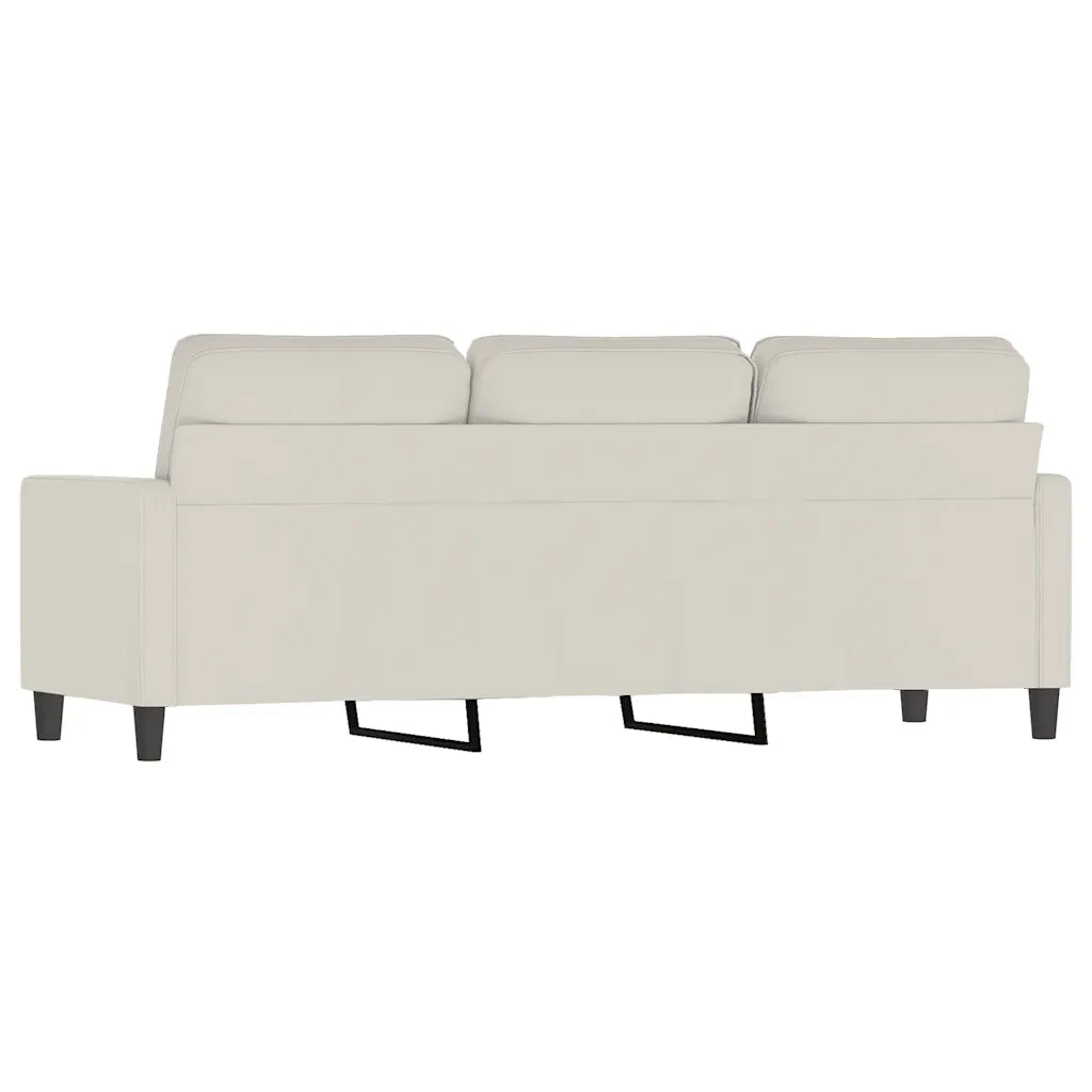 Divano a 3 Posti-Sofa 3 Posti Crema 180 cm in Velluto 204194