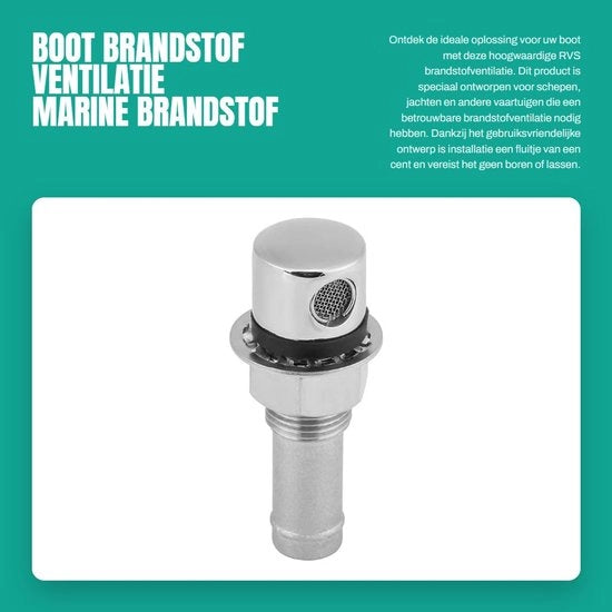 Vitello di rame RVS - Ventilazione del serbatoio - Marine - Sostituzione - Robusto - Facile da installare - Dimensioni 7,6 x 3,3 cm