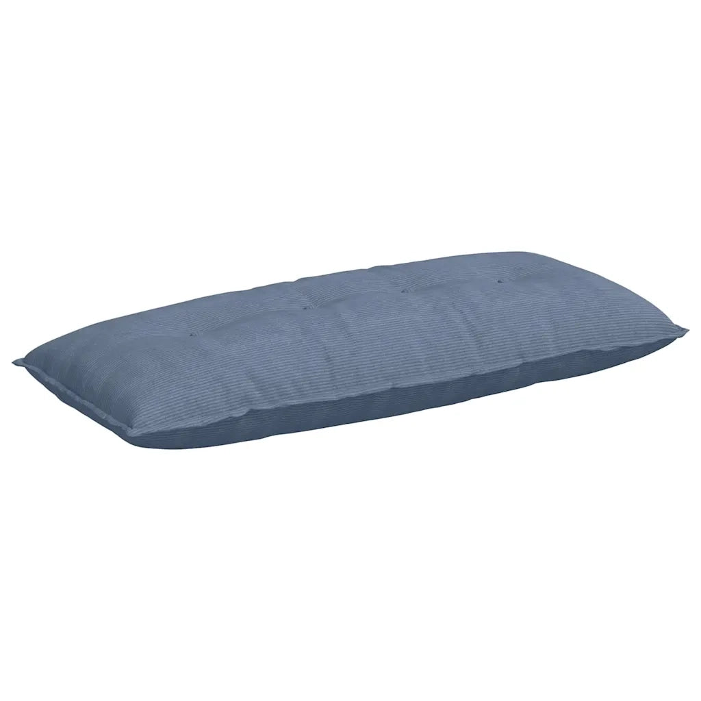 Cuscino per Schiena Blu 120 x 50 cm Tessuto in Cords 42014825